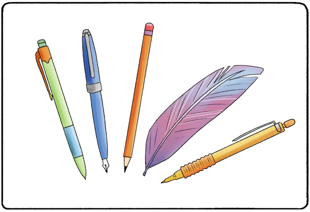 various writing utensils