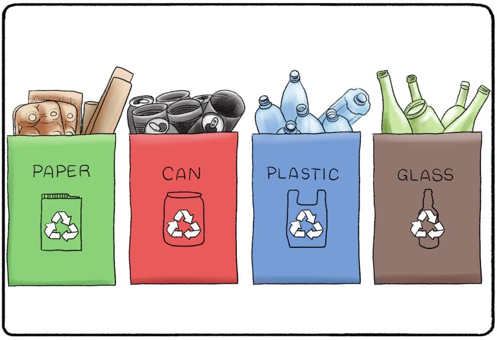 separated recyclables
